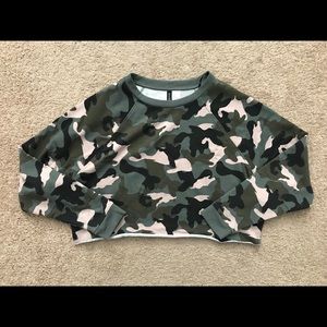 Cropped Camo Long Sleeve